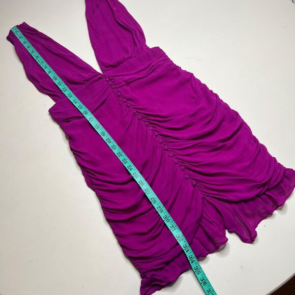 Forever 21 Vibrant Pink Ruched Dress Size L - Picture 7 of 9